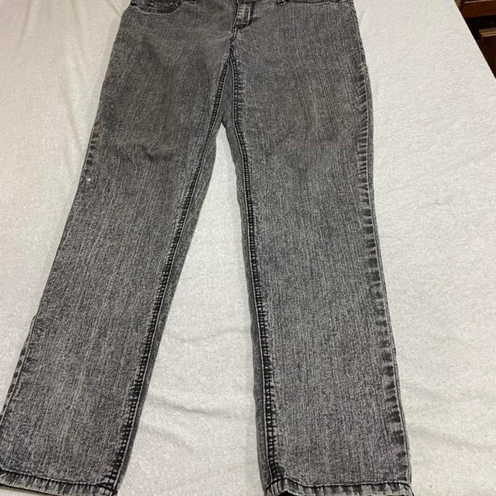 a.n.a wash black high-waisted straight-leg jeans women 12. SKU404